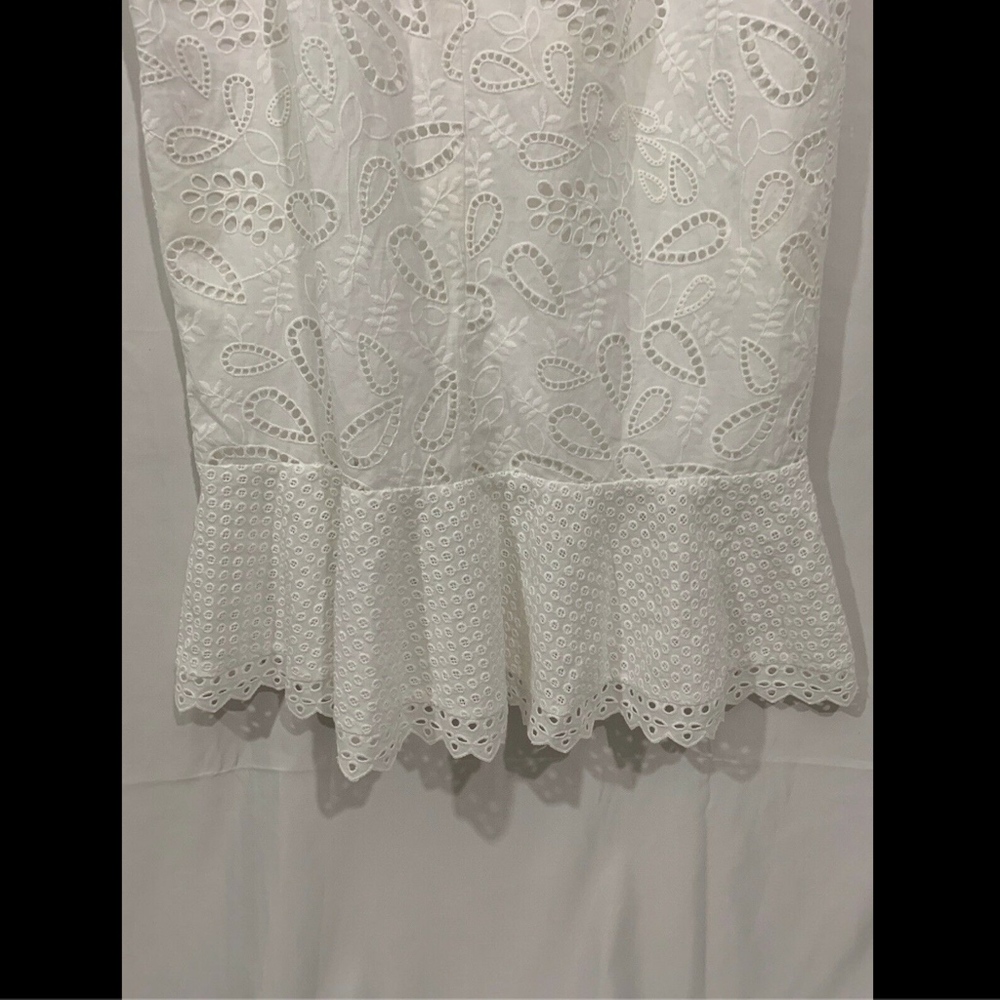 NWT SALONI Rosie Eyelet Broiderie Dress in‎ French White [ 12 US ] - Picture 7 of 8